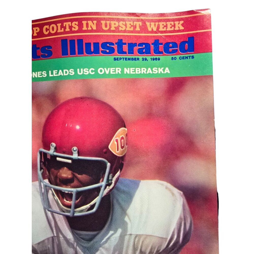 Vintage 1969 Sports Illustrated Magazine Collectible Football Issue Mustang Ad - Picture 2 of 8